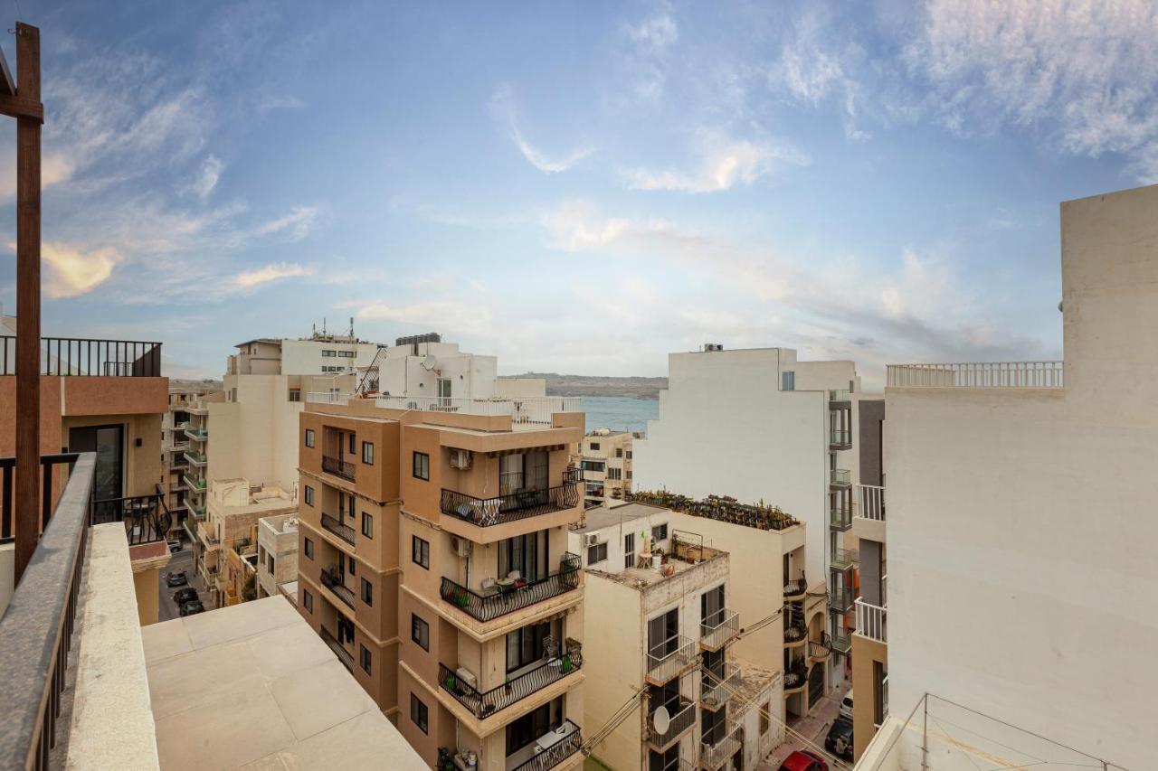 Ferienwohnung Perfect Seaview Penthouse St. Paul's Bay Exterior foto